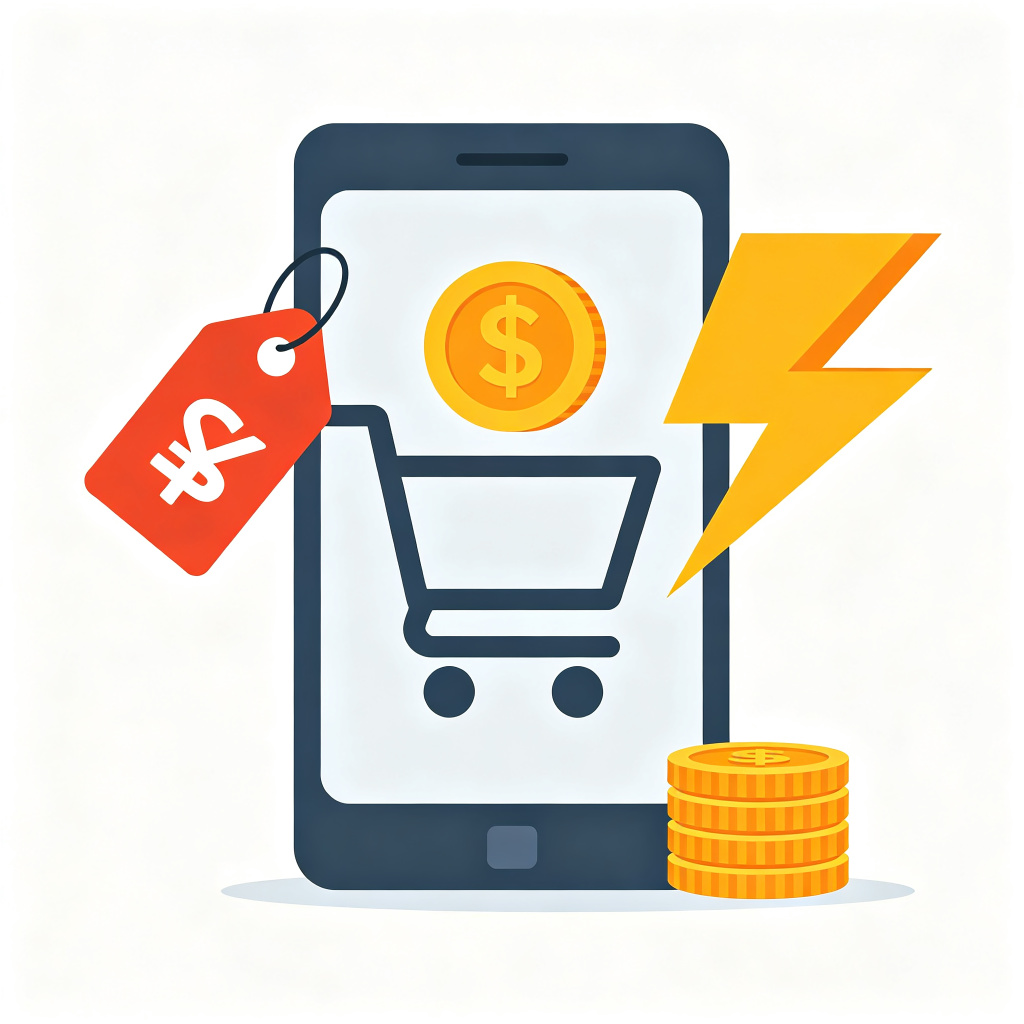 Temu shopping guide illustration