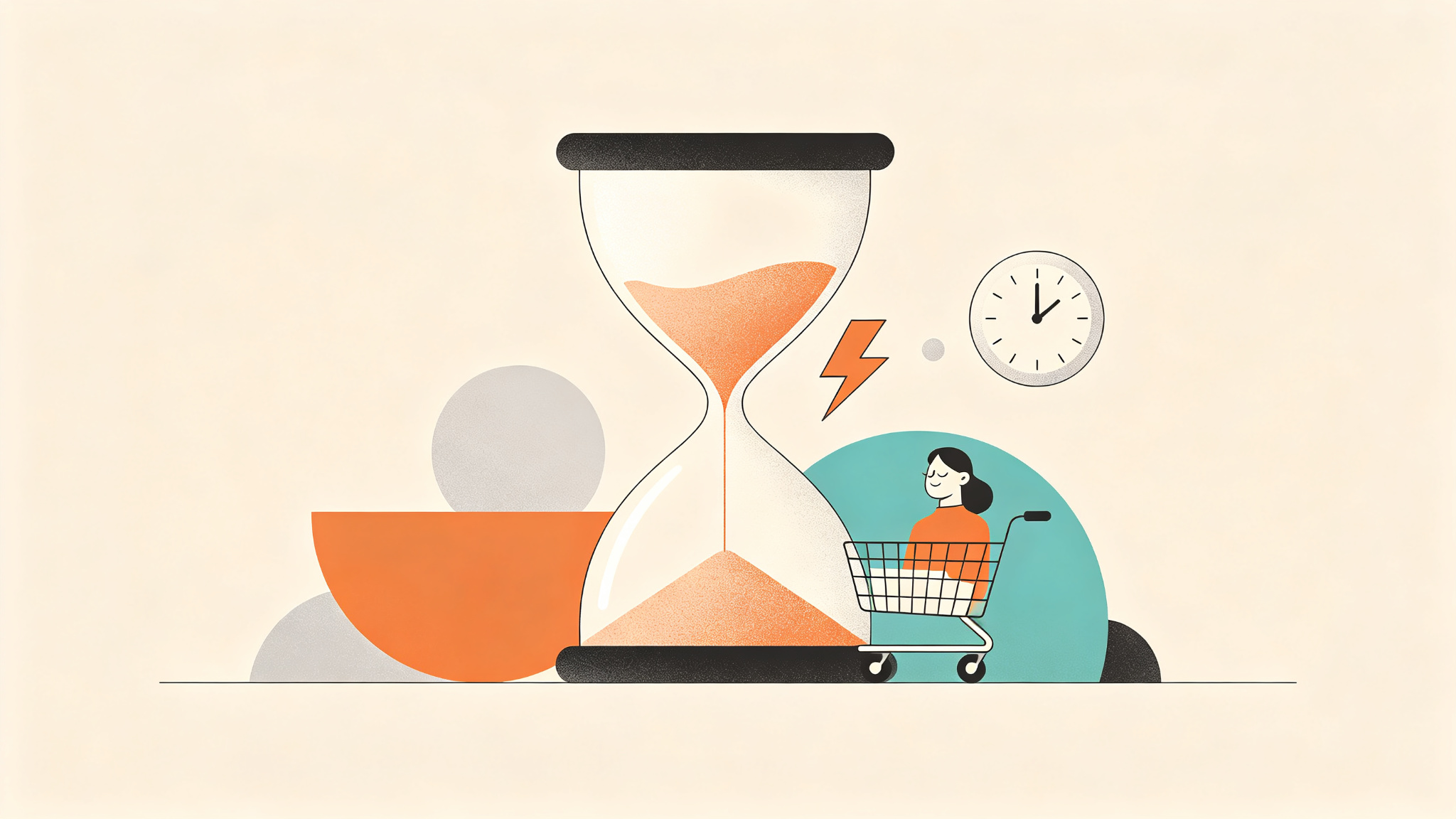 Flash sale urgency psychology concept illustration